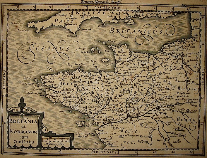 Mercator Gerard - Hondius Jodocus Bretania et Normandia cum confinijs 1630 Amsterdam 